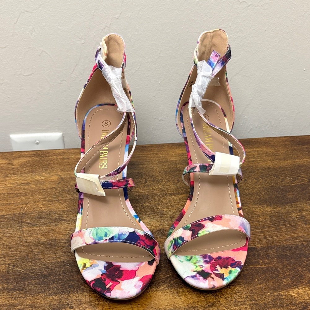 Floral Strappy Heels